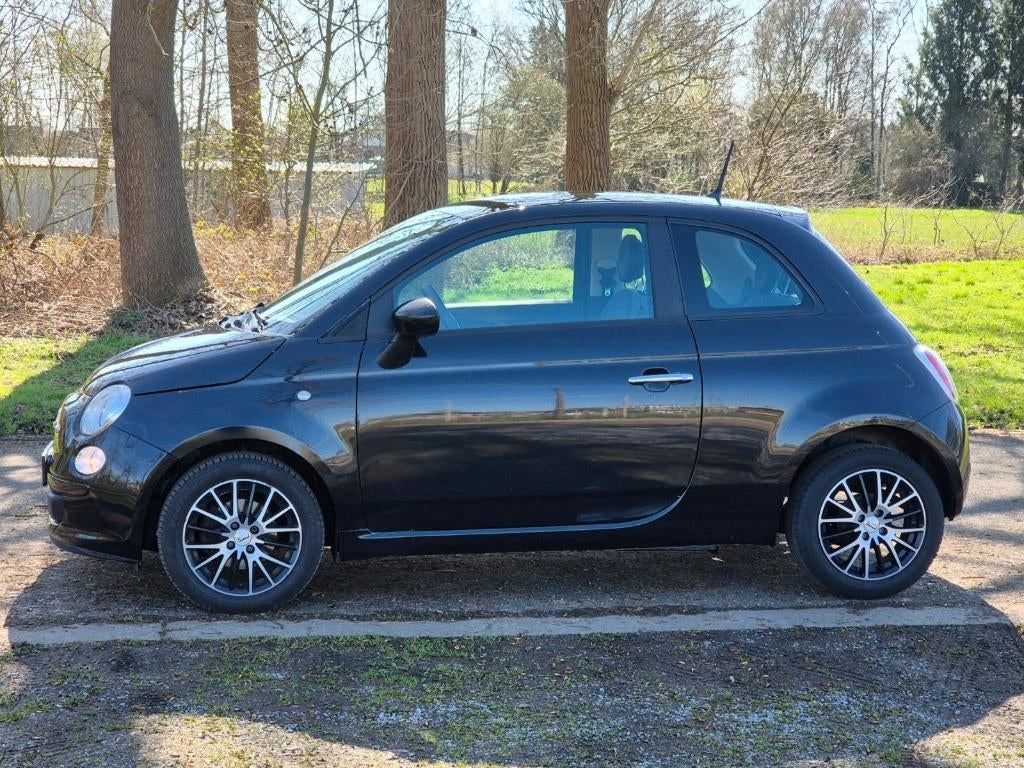 Fiat 500 - 0.9twinturbo - 2014 - 97 d km - Airco - Garantie, Voorwielaandrijving, Stof, Euro 6, Zwart