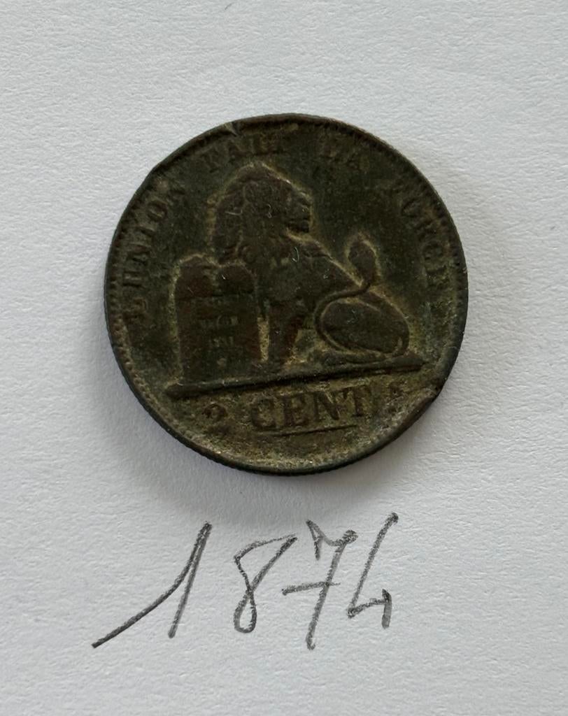 Lot 2 cent Leopold II en Albert I, Ophalen of Verzenden, Losse munt