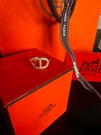 Hermès ring NIEUW 18 krt Contour Pavé chaine d 'ancre, Ophalen, Nieuw, 17 tot 18, Met edelsteen