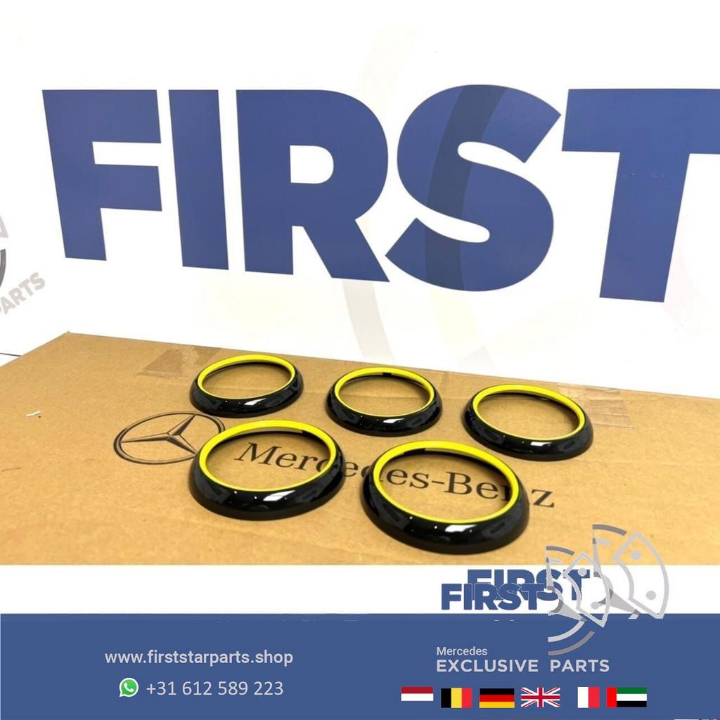 GELE AMG LUCHTROOSTERS voor Mercedes W176 W117 W156 A45 CLA4