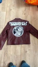 Echte leren vintage jas, jaren 80, Kleding | Heren, Ophalen of Verzenden, Gedragen, Maat 48/50 (M), Rood