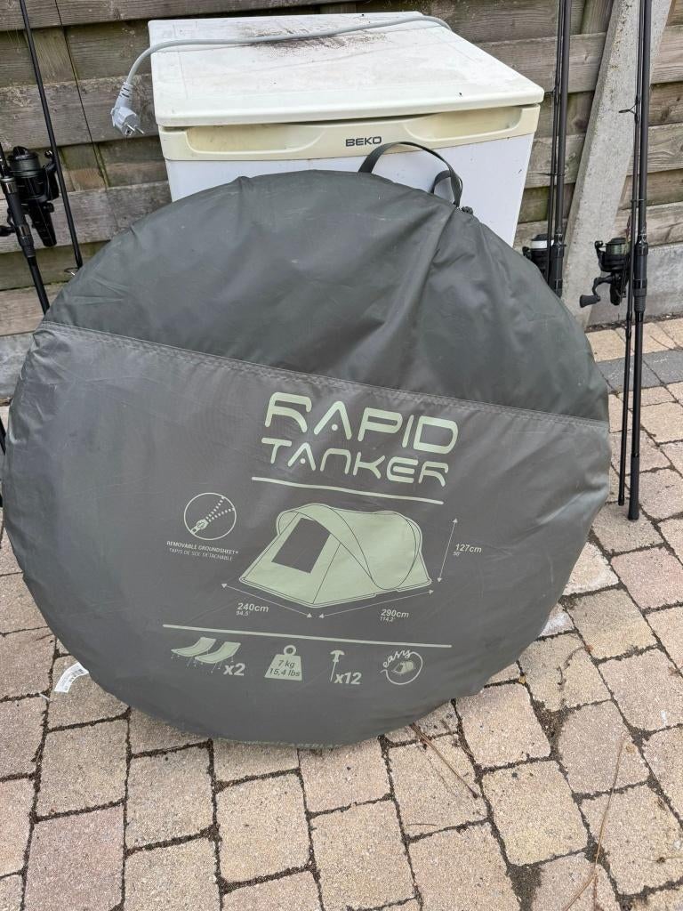 tent caperlan rapid tanker, Enlèvement, Utilisé