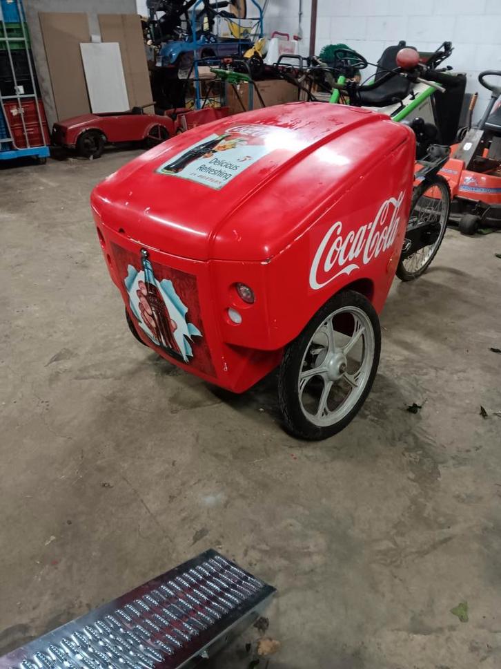 elektrische bakfiets, collectors item, prijs 450€, Vélos & Vélomoteurs, Vélos | Vélos avec bac, Utilisé, Autres marques, Marchandises