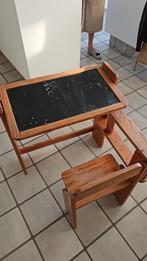 Inklapbaar kleuter tafel en stoel met krijtbord, Enlèvement, Utilisé, Table(s) et Chaise(s)