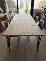 Industriële eettafel Steigerhout blad, Maison & Meubles, Tables | Tables à manger, Enlèvement, Comme neuf