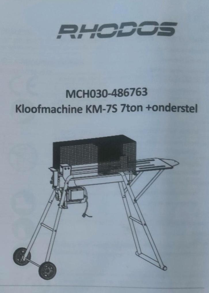 houtkliever 7 ton met onderstel, Tuin en Terras, Kloofmachines, Nieuw, Ophalen