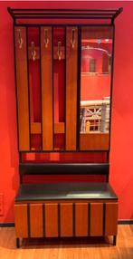 Porte-manteau mural vintage en teck pour banc d'entrée, anné, Enlèvement