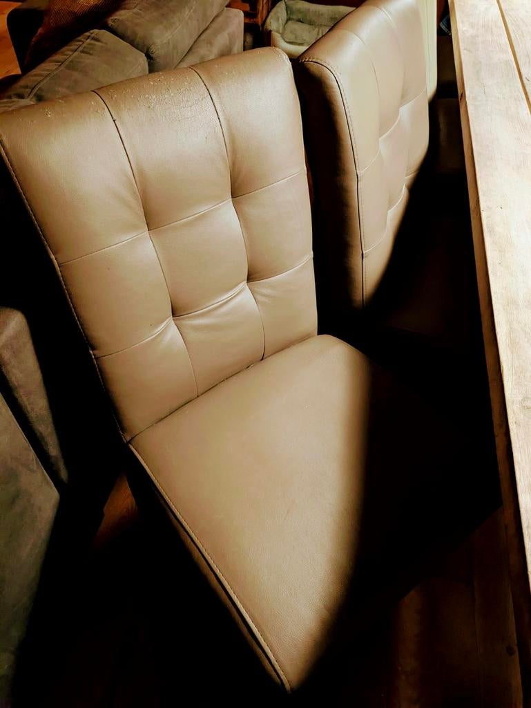 Set 6 lederen stoelen op goede wielen, Ophalen