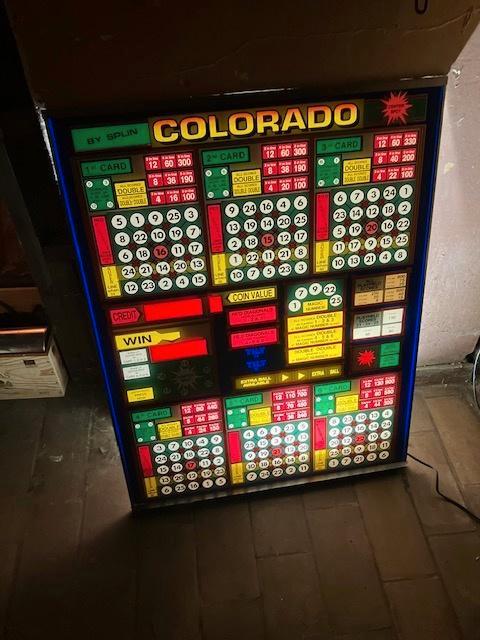 VERRE À FLIPPER COLORADO. BELLE COMME LAMPE. 65 X 85 CM., Collections, Machines | Flipper (jeu), Utilisé, Mécanique, Autres marques