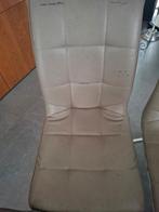 Ledere stoelen, Huis en Inrichting, Gebruikt, Leer, Grijs, Vijf, Zes of meer stoelen