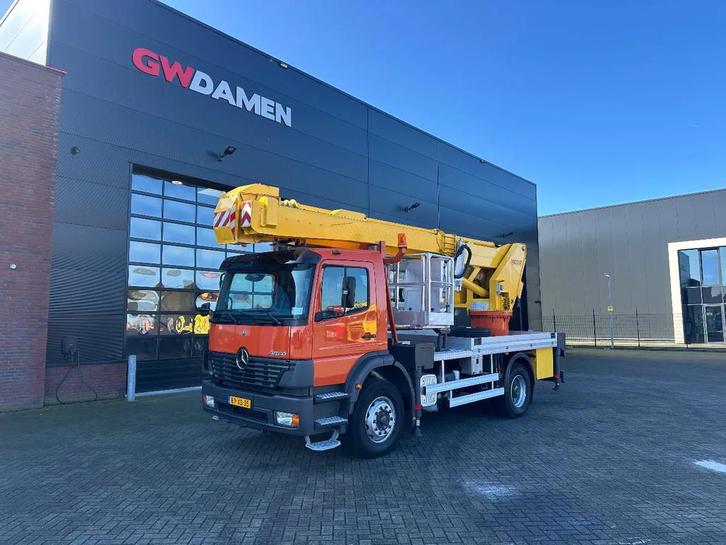 Mercedes-Benz Atego 1823 Multitel J 328 Alu 28 Mtr., Autos, Camions, ABS, Air conditionné, Rétroviseurs électriques, Radio, Attache-remorque