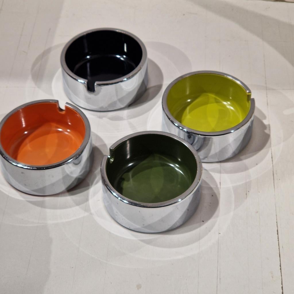 Set van 4 Mid Century Vintage Isamu Kenmochi Stapelen Kleur, Ophalen of Verzenden