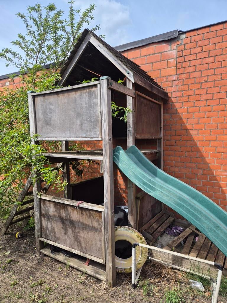 Gratis Speelhuisje met schuifaf en schommel, Enlèvement, Balançoire