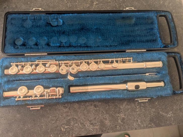 Dwarsfluit, Musique & Instruments, Instruments à vent | Flûtes traversières & Piccolos, Comme neuf, Flûte traversière, Avec valise ou sac