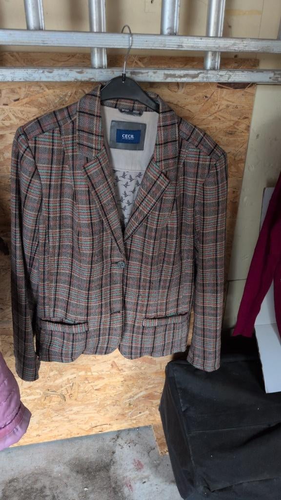 Manteau à carreaux Cecil - XXL - 8€, Enlèvement ou Envoi, Autres couleurs, Comme neuf, Veste ou Veston