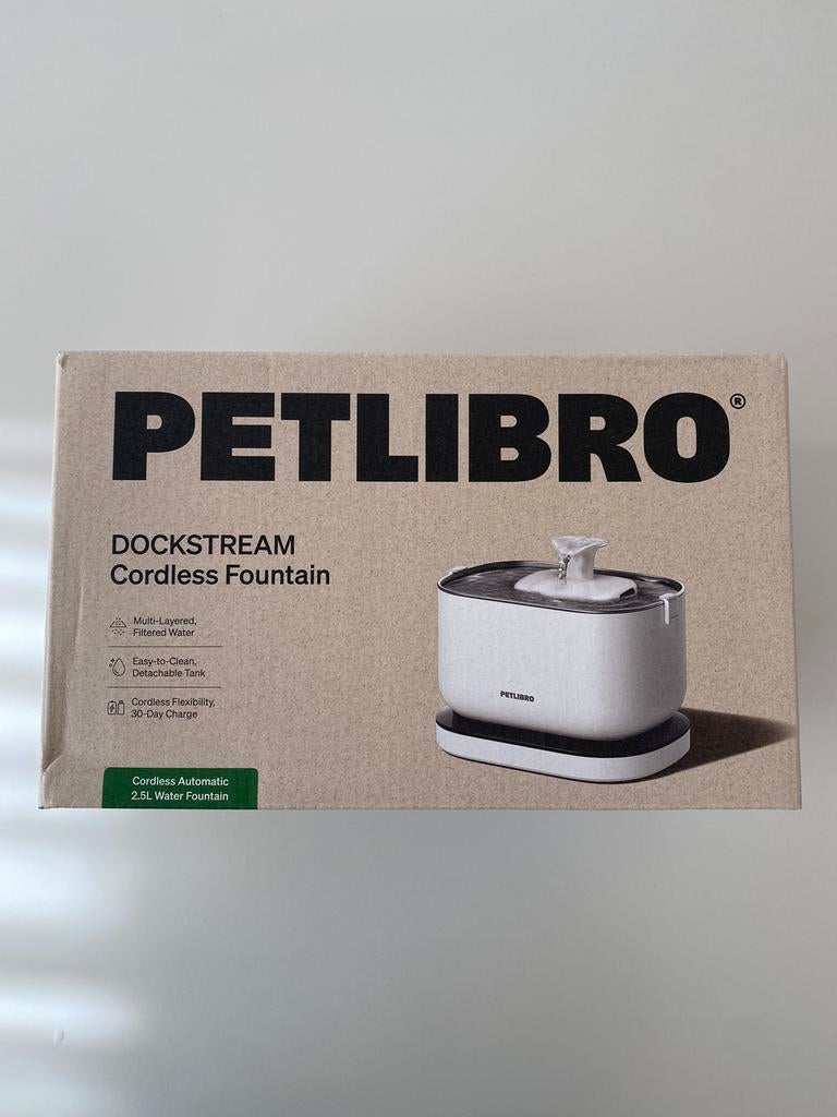Petlibro - Dockystream - fontaine à boire - blanche, Animaux & Accessoires, Nourriture & Abreuvoirs pour chats, Enlèvement ou Envoi