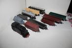 jouef ho vintage loco vapeur + 10 wagons divers, Jouef, Locomotive, Envoi, Courant continu