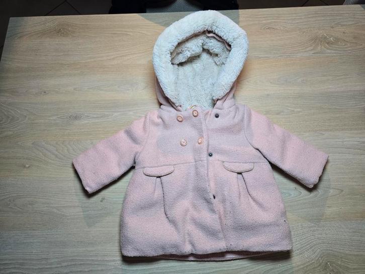 Roze tape à l'Oeil babyjas met bontcapuchon, Kinderen en Baby's, Babykleding | Maat 68, Gebruikt, Meisje, Jasje, Ophalen of Verzenden