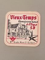 EXPO 58 oud viltje VIEUX-TEMPS brie GRADE Mont-St-Guibert, Ophalen of Verzenden, Zo goed als nieuw, Viltje(s)