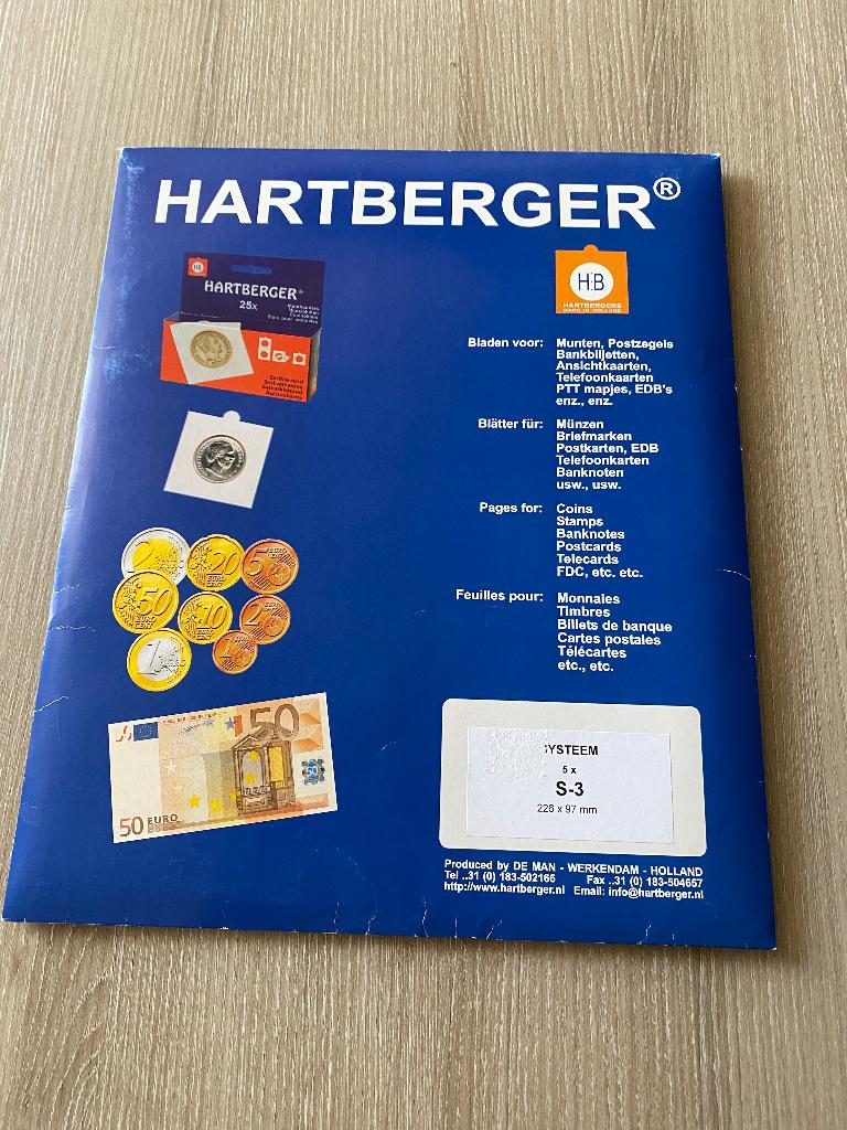 Hartberger feuilles System S-3, set de 3 feuilles, Collections, Enlèvement ou Envoi, Neuf
