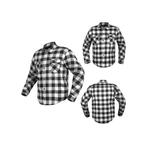 Nieuw zwart-wit motorshirt van flanellen en kevlar, Motoren, Kleding | Motorkleding, Verzenden, Nieuw met kaartje, Dames, Jas | textiel