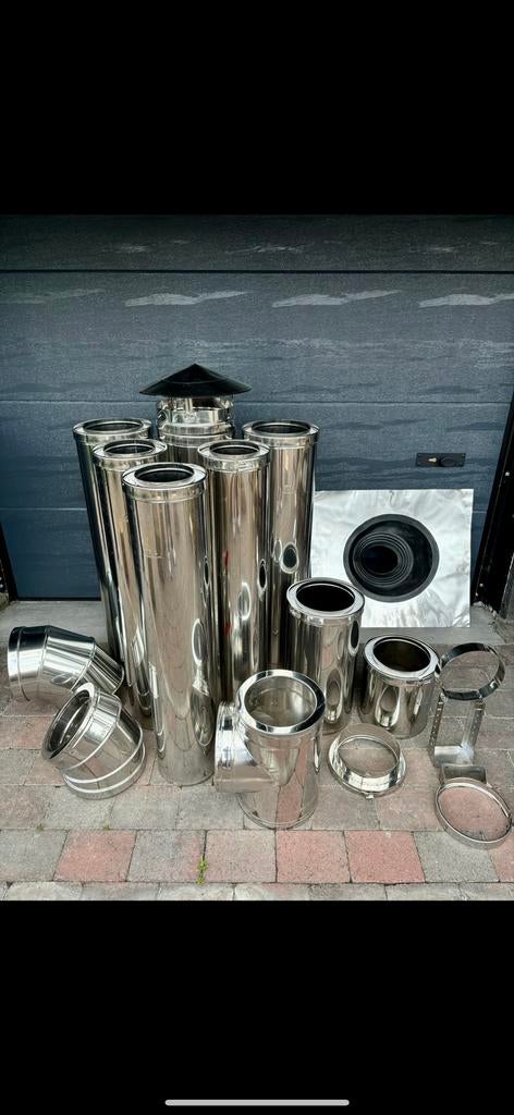 Cheminée inox, Doe-het-zelf en Bouw, Buizen en Afvoer, Nieuw, Inox, Ophalen