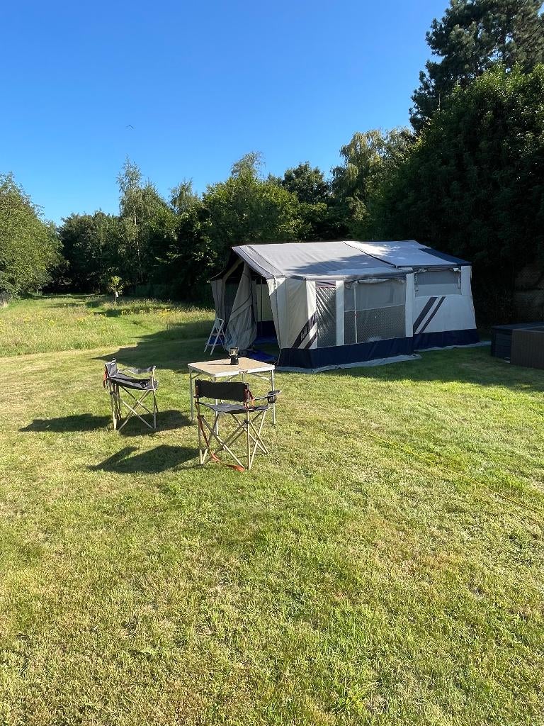 Vouwwagen Raclet Provence Junior met voortent en luifel, Caravanes & Camping, Caravanes pliantes, Raclet, jusqu'à 6, Bleu, Enlèvement