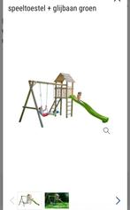 Houten schommel met glijbaan, nooit geplaatst, Kinderen en Baby's, Speelgoed | Buiten | Speeltoestellen, Ophalen, Nieuw, Glijbaan