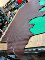 Cognac bruin camo halve huid 1.2 mm dikte soepel A-129, Hobby en Vrije tijd, Ophalen of Verzenden, Bruin