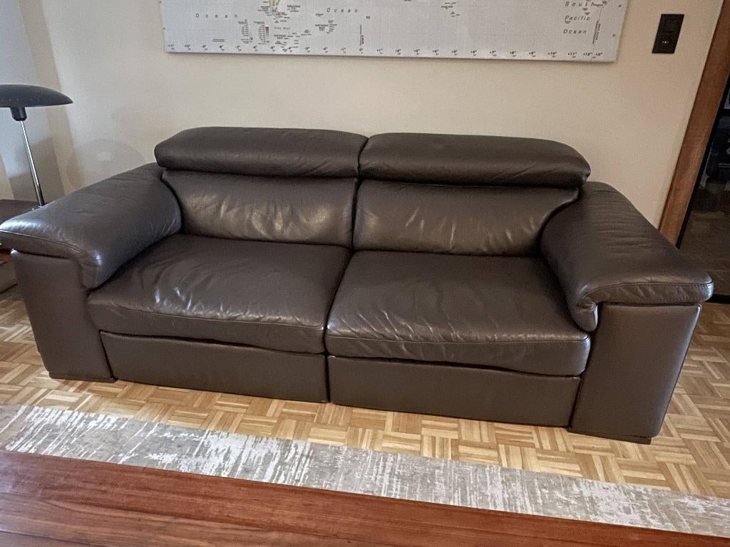 elektrische leren bank, Ophalen, Leer