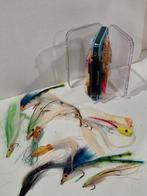 75 nieuwe zeebaars , snoek , baars vliegen , vliegdoos dub, Ophalen of Verzenden