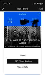 Deus Vorst 20 maart, vak 113 zitplaats, Tickets & Billets, Événements & Festivals