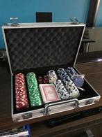 Pokerset van 200 chips met koffer, Hobby en Vrije tijd, Gezelschapsspellen | Kaartspellen, Gebruikt, Ophalen of Verzenden