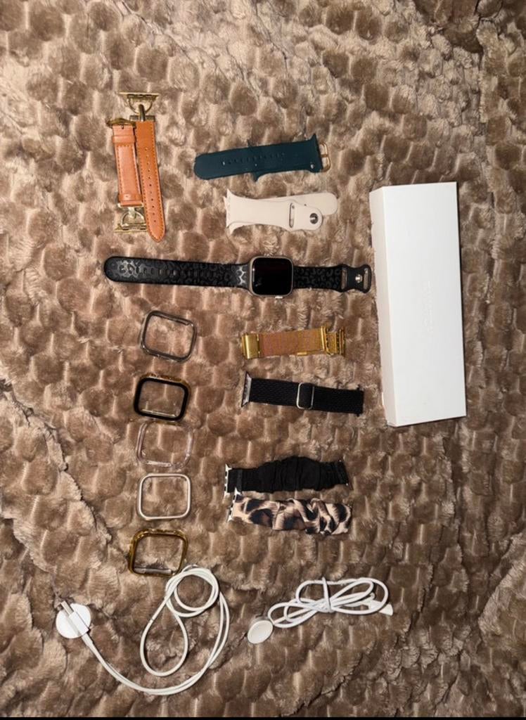 Appel watch 9 , 45 mm, Ophalen of Verzenden, Zo goed als nieuw, IOS