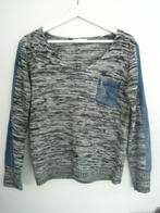 Pull gris avec accents jeans S - Small, Vêtements | Femmes, Comme neuf, Taille 36 (S), Enlèvement ou Envoi, Gris