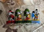 Set 4 vintage mickey Mouse glazen, Verzamelen, Disney, Ophalen of Verzenden, Mickey Mouse, Servies