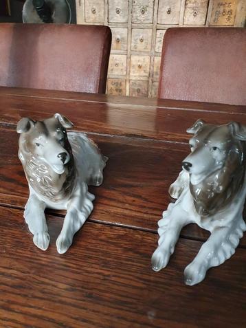 Twee beelden Border Collies 10x23cm beschikbaar voor biedingen