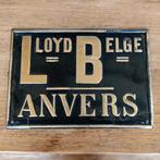Reclamebord in metaal Lloyd Belge Anvers, Collections, Marques & Objets publicitaires, Enlèvement, Utilisé, Panneau publicitaire