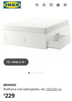 Bed te koop (moet weg tegen 30september), Huis en Inrichting, Slaapkamer | Bedden, Ophalen, Wit, Tweepersoons, Zo goed als nieuw