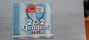 oude folder van Peugeot 202,  1939 beschikbaar voor biedingen