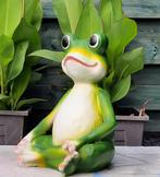 XL zittende grote Kikker 47cm,tuinbeeld, in Boeddha zit, Tuin en Terras, Ophalen of Verzenden, Nieuw, Kunststof, Dierenbeeld