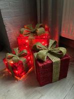 3 rode pakjes met verlichting voor Kerst, Divers, Noël, Comme neuf, Enlèvement ou Envoi