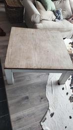 Salontafel teak 1m x 1m, Huis en Inrichting, Tafels | Salontafels, Ophalen, Gebruikt, 100 tot 150 cm, 100 tot 150 cm