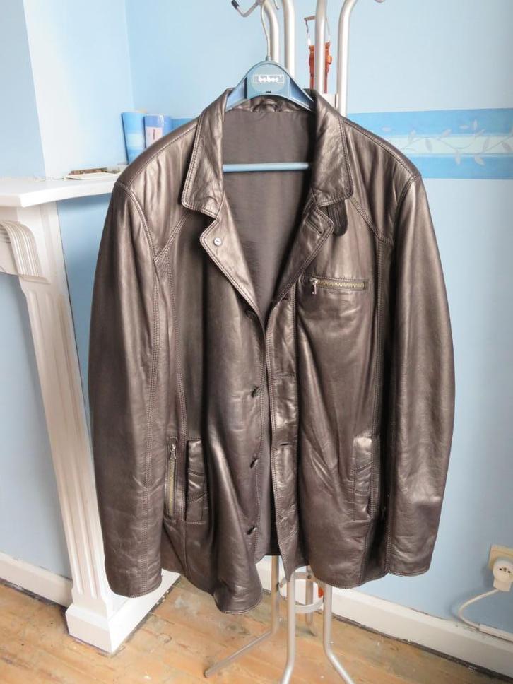 Lamleren overjas, Kleding | Heren, Jassen | Winter, Zo goed als nieuw, Maat 52/54 (L), Zwart, Ophalen