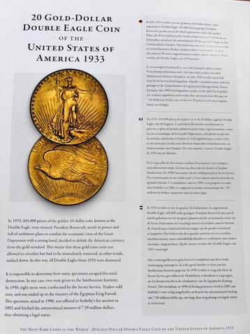 20 Gold-Dollar Double Eagle Coin beschikbaar voor biedingen