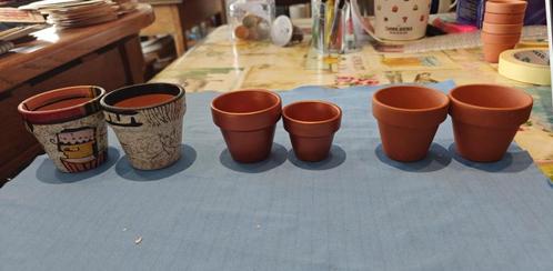 bloempotjes in aardwerk klein, Tuin en Terras, Bloempotten, Zo goed als nieuw, Aardewerk, Binnen, Minder dan 40 cm, Minder dan 25 cm