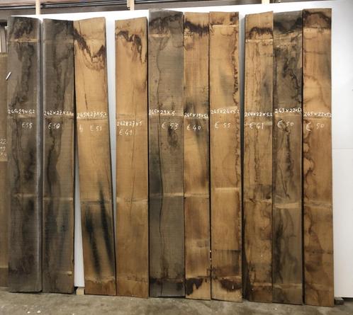Robuust eiken gekantrechte gedroogde planken 50 a 55 mm dik, Bricolage & Construction, Bois & Planches, Neuf, Chêne, 200 à 250 cm