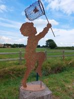 jongen met vlindernet 90 cm hoogte, Ophalen of Verzenden, Metaal