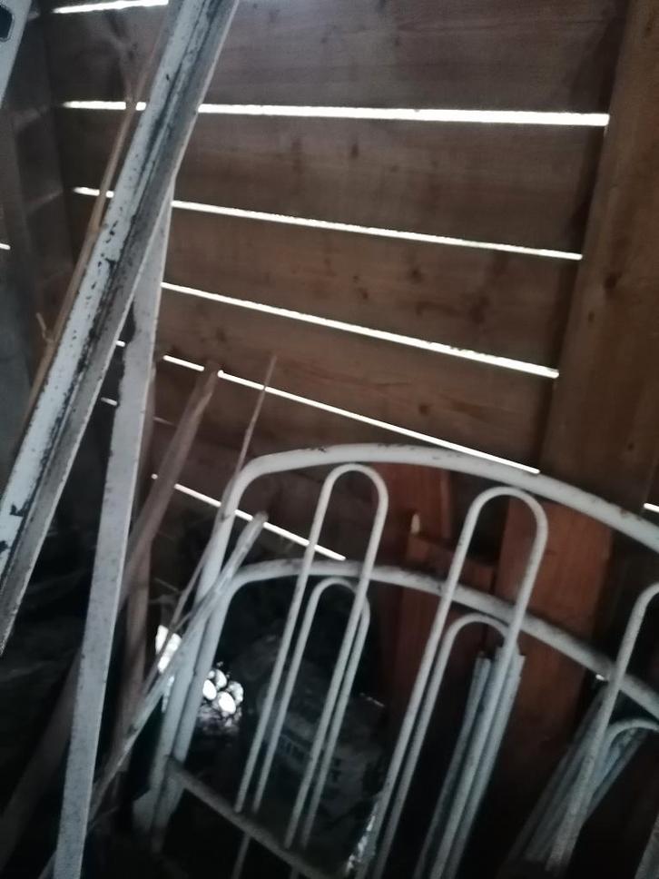 EENPERSOONSBED, Huis en Inrichting, Slaapkamer | Bedden, Gebruikt, Eenpersoons, 80 cm, 200 cm, Metaal, Wit, Ophalen