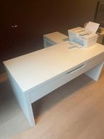 Bureau Malm IKEA + tablette coulissante - comme neuf!, Maison & Meubles, Enlèvement, Comme neuf, Bureau